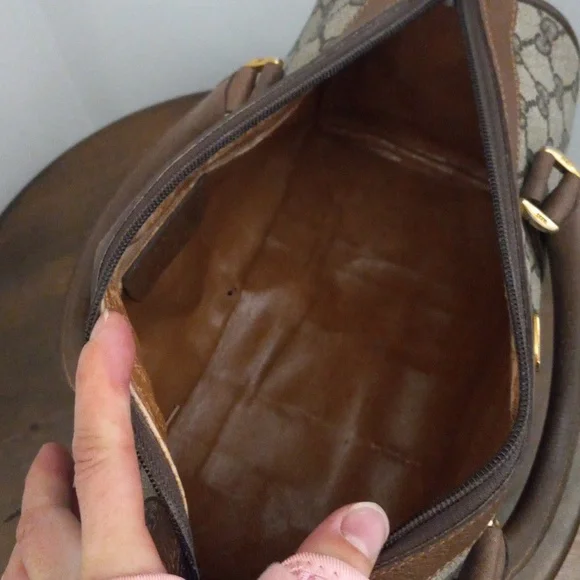 Authentic Vintage Gucci GG Monogram Supreme Sherry Web Ophidia Boston Doctor Bag - Picture 9 of 11
